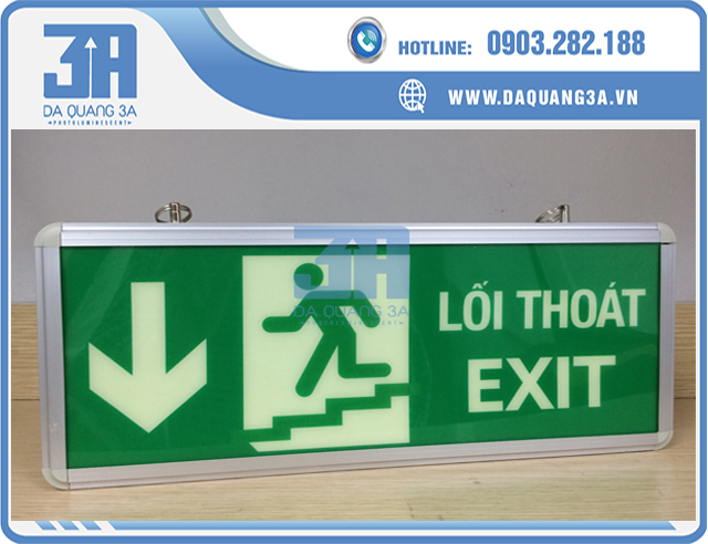 ĐÈN EXIT THOÁT HIỂM DẠ QUANG 3A ĐỘC QUYỀN SẢN XUẤT